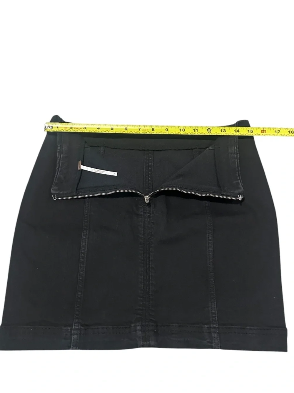 Free People Modern Femme Black Denim Mini Skirt Women’s Size 8